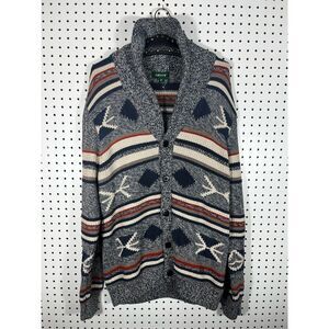 Orvis fair isle cardigan sweater size M